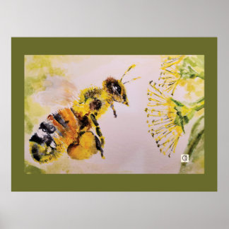 the bee and the flower poster