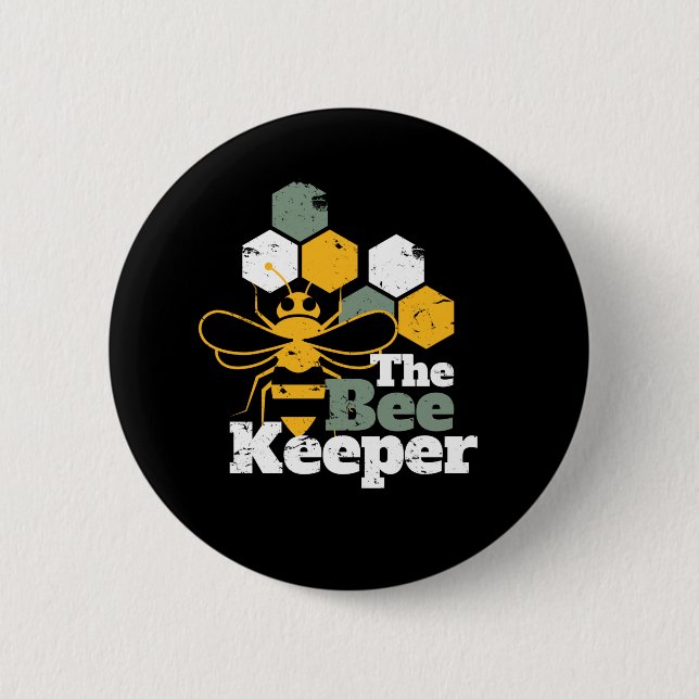 The Bee Keeper Funny Honey Bee Lover 2 Inch Round Button (Front)