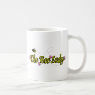 the bee lady with flowers coffee mug