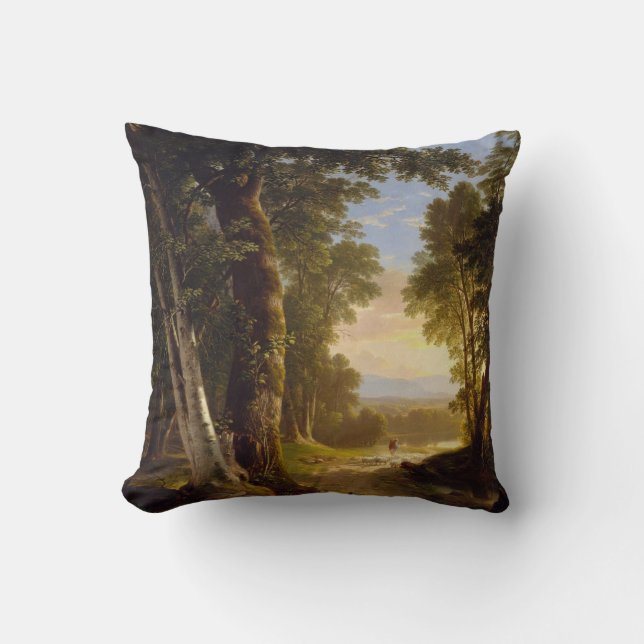 The Beeches Throw Pillow (Front)
