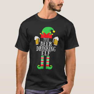 The Beer Drinking Elf Matching Family Group Xmas P T-Shirt