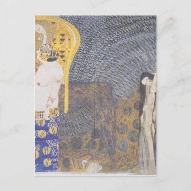 The Beethoven Frieze: The Hostile Powers. Far Wall Postcard (Front)