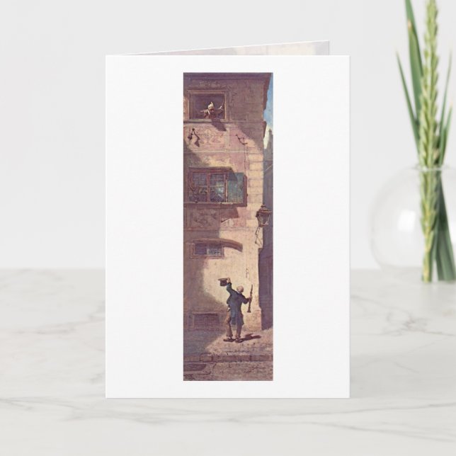 The Beggar Musician By Carl Spitzweg Card (Front)