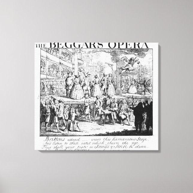 The Beggar's Opera Burlesqued, 1728 Canvas Print (Front)