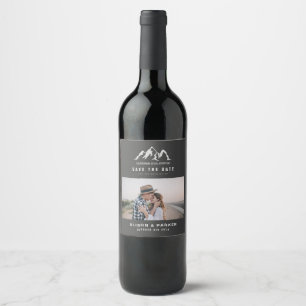 the beginning of our adventure save the date invit wine label
