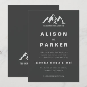 THE BEGINNING OF OUR ADVENTURE-WEDDING INVITATION