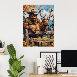 The Believer's Barrier Bigfoot's Autumn  Poster