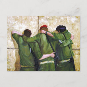 The Believers Wailing Wall Painting Postcard