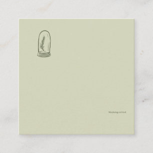The Bell Jar- Botanists Pause- Minimal Enclosure Card