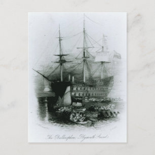 The Bellerophon at Plymouth Sound Postcard