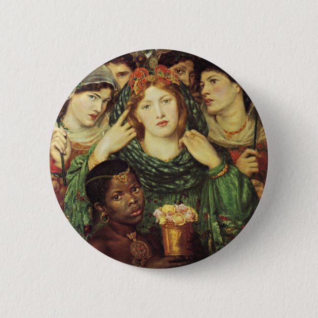 The Beloved by Dante Raphael Rossetti 2 Inch Round Button (Front)