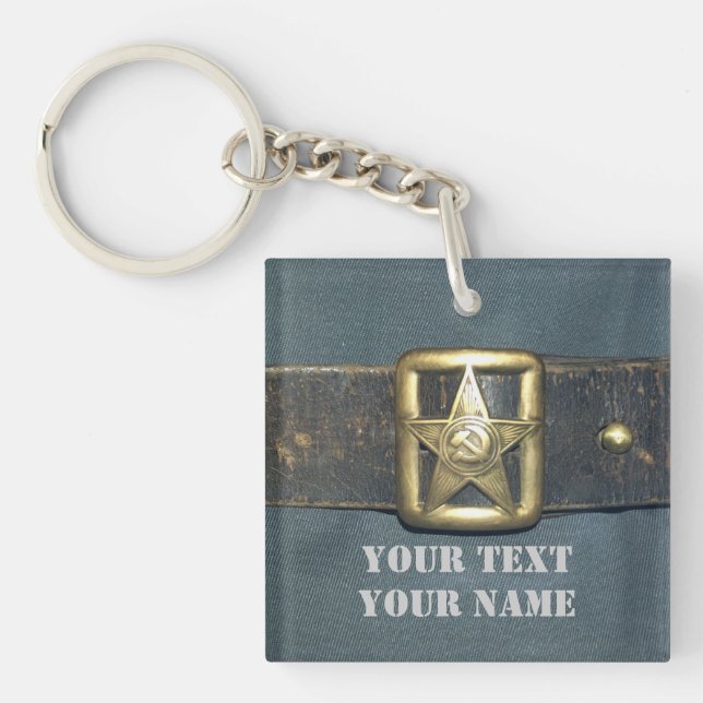 The BELT of the OFFICER of the red army of the RSF Keychain (Front)