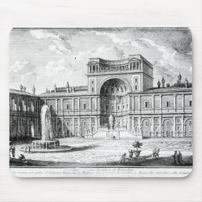 The Belvedere Court in the Vatican Rome Mouse Pad (Front)