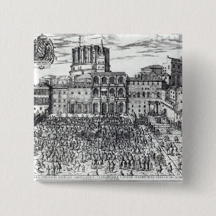 The Benediction of Pope Pius V 2 Inch Square Button