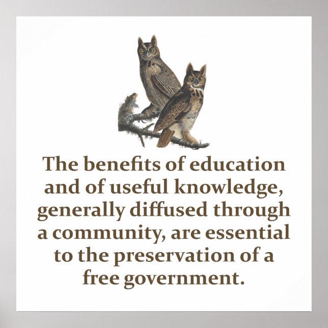 The Benefits Of Education And Useful Knowledge - E Poster (Front)