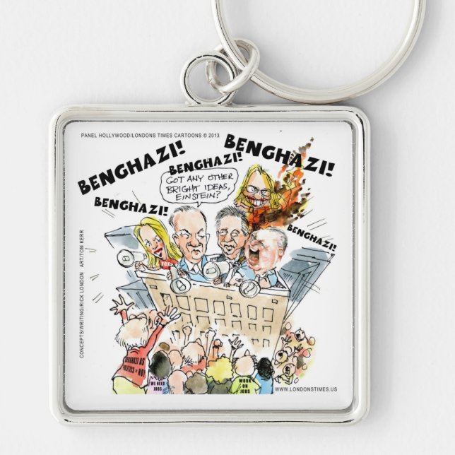 The Benghazi Shuffle Funny Keychain (Front)