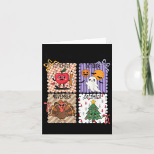 The ber Months Back To School Halloween Thanksgivi Card