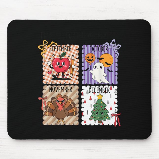 The ber Months Back To School Halloween Thanksgivi Mouse Pad (Front)