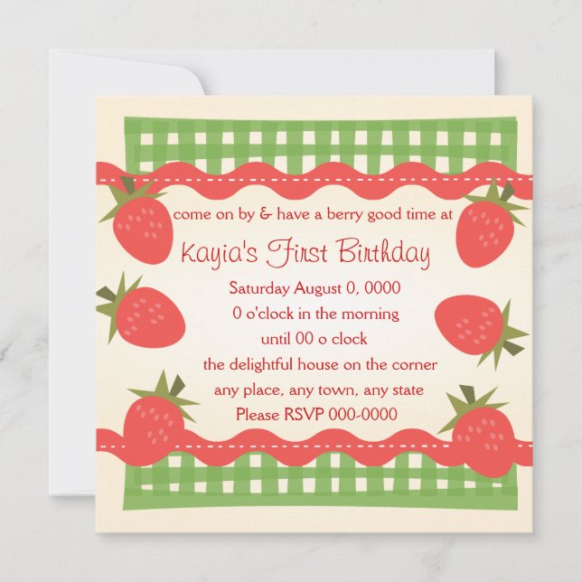 The Berry Basket Invitation (Front)