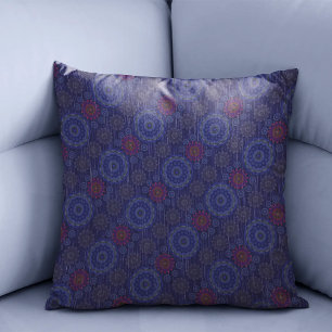 The Berry floral rainy scatter fibers textured Throw Pillow