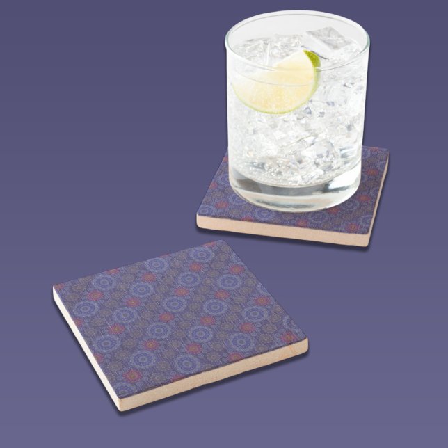 The Berry floral rainy scatter fibres textured Stone Coaster (Creator Uploaded)
