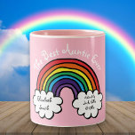 The Best Auntie Ever Rainbow Pink Two-Tone Coffee Mug<br><div class="desc">Personalize for your Aunt or Auntie to create a unique gift to brighten her day. A perfect way to show her how amazing she is. Designed by Thisisnotme©</div>