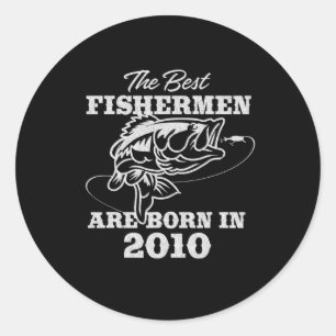 The best birthday gift for 2010s Fisherman Fishing Classic Round Sticker