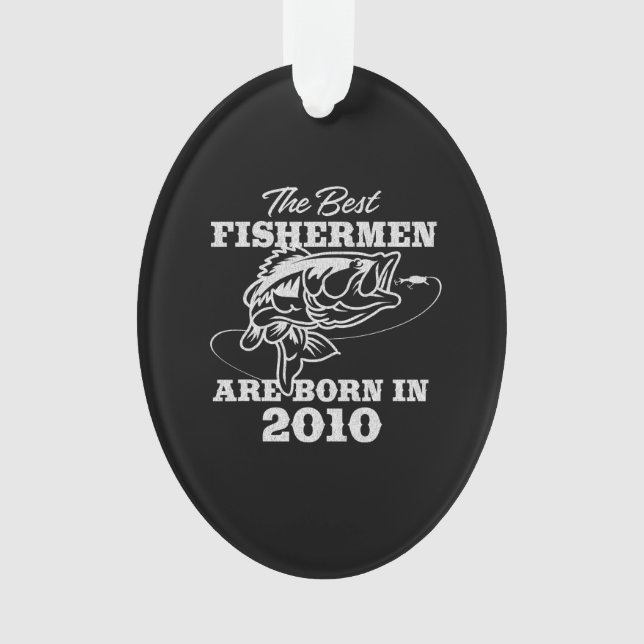 The best birthday gift for 2010s Fisherman Fishing Ornament (Front)