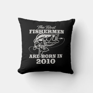 The best birthday gift for 2010s Fisherman Fishing Throw Pillow