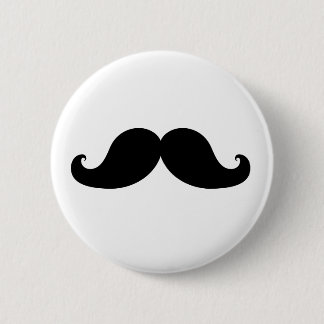 THE BEST BLACK MUSTACHE 2 INCH ROUND BUTTON