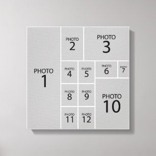 The Best Collage Maker Create 12 photos Canvas Print