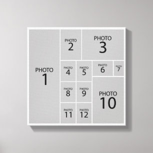 The Best Collage Maker Create 12 photos Canvas Print