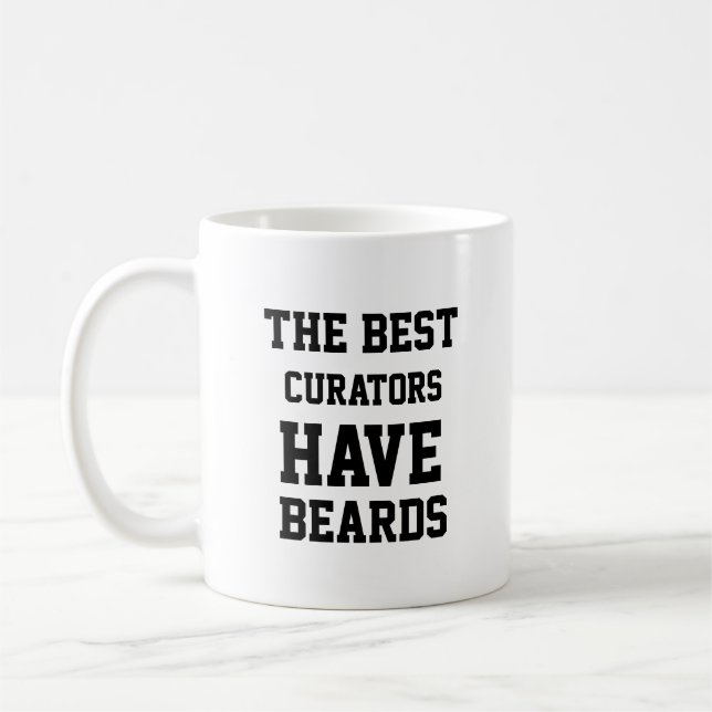 The Best Curators Have Beards Coffee Mug (Left)