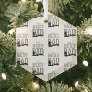The Best Dad Ever Glass Ornament