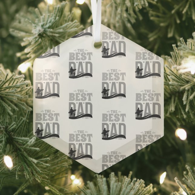 The Best Dad Ever Glass Ornament (Insitu)