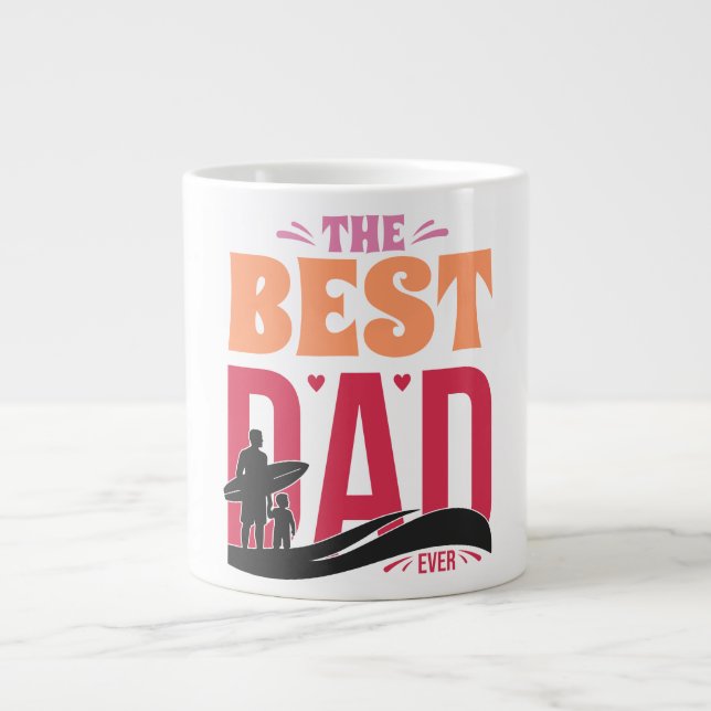 The Best Dad Ever Large Coffee Mug (Front)