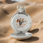 The Best Dad Ever Modern Classic Photo Pocket Watch<br><div class="desc">This simple and classic design is composed of serif typography and add a custom photo. "The Best Dad Ever" circles the photo of your dad,  father,  papa etc.</div>