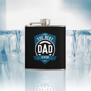 The Best Dad Ever Modern Father's Day Gift Hip Flask