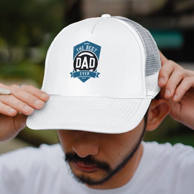 The Best Dad Ever Modern Father's Day Gift Trucker Hat (Creator Uploaded)