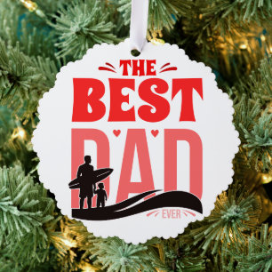 The Best Dad Ever Ornament Card