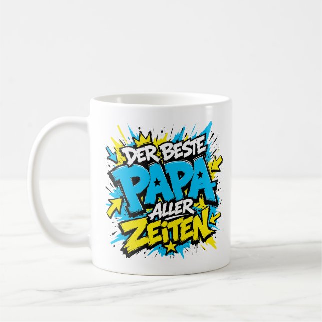 the best dad of all time graffiti 11 coffee mug (Left)