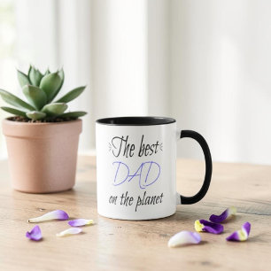The Best Dad on the Planet Personalized Minimalist Mug
