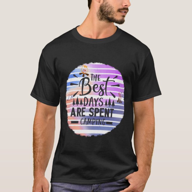 The Best Days Are Spent Camping Adventure boy T-Shirt (Front)