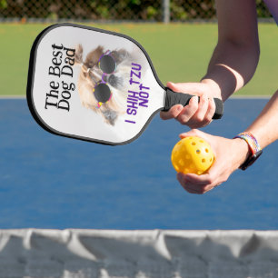 The Best dog dad Shih Tzu Not Fathers Day Pickleball Paddle