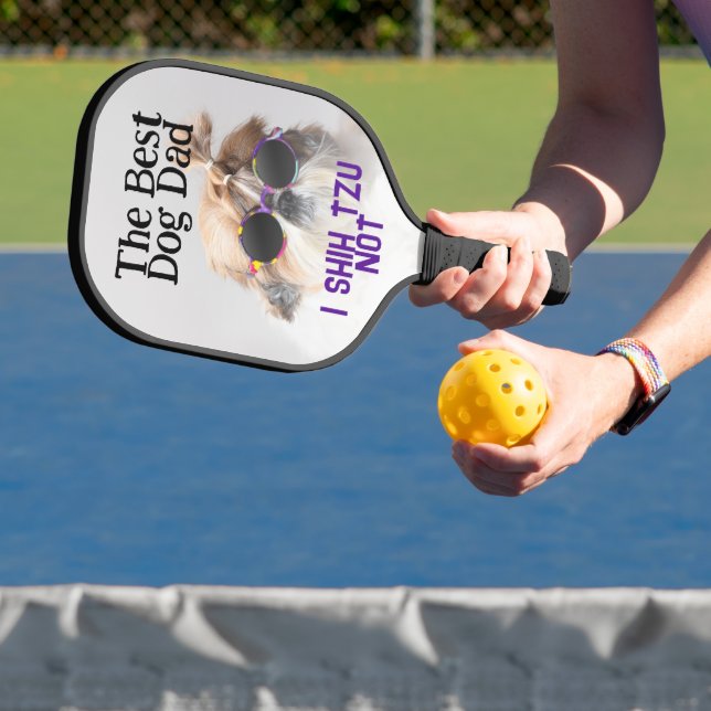 The Best dog dad Shih Tzu Not Fathers Day Pickleball Paddle (Insitu)