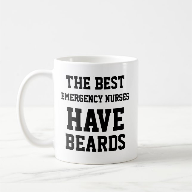 The Best Emergency Nurses Have Beards Coffee Mug (Left)