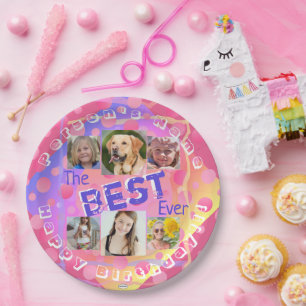 The Best Ever! Photo Birthday Paper Plate - HAMbWG