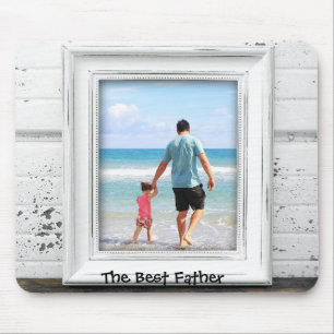 The Best Father - framed editable photo & text Mouse Pad