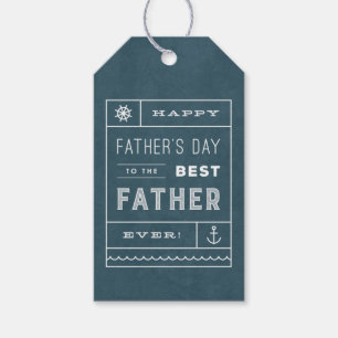 The Best Father Gift Tag - Navy