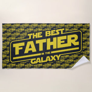 The Best Father In The Galaxy Fathers Day Gift Beach Towel